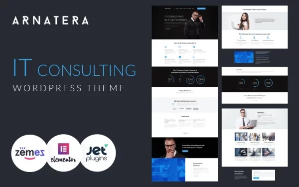 Arnatera IT Consulting Responsive WordPress Theme 1.0.1 GPL Theme