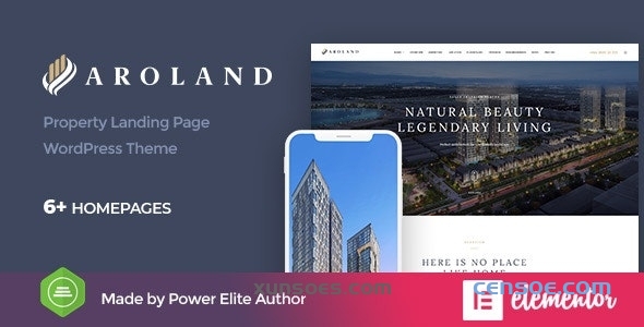 Aroland Single Property Landing Page WordPress Theme 1.1.3 GPL Theme