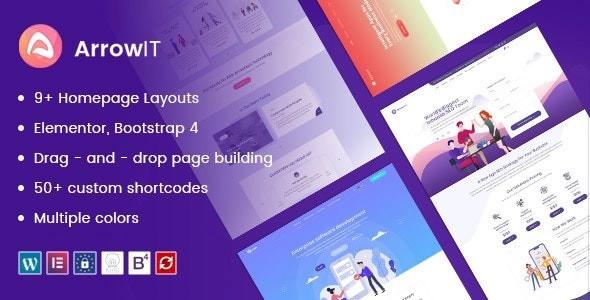 ArrowIT Technology, Digital Transformation WordPress Theme 1.2.9 GPL Theme