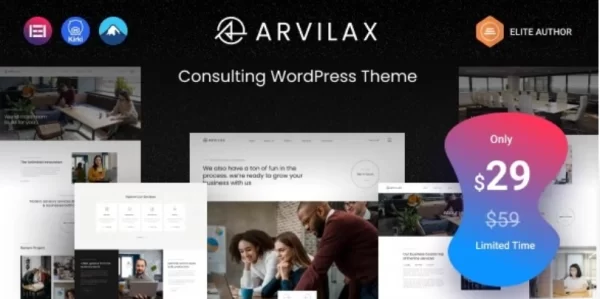 Arvilax Business Consulting WordPress Theme 1.0.1 GPL Theme