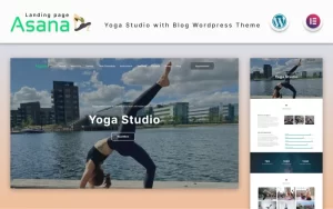 Asana Yoga Studio Landing page with Blog WordPress Theme 2.1 GPL Theme