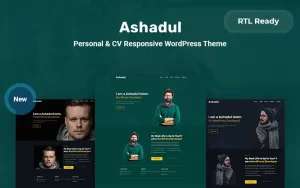 Ashadul Personal CV Responsive WordPress Theme 1.0.0 GPL Theme