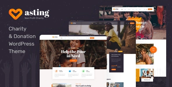 Asting Charity Donation WordPress Theme 1.0.4 GPL Theme