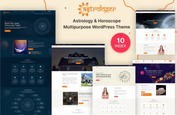 Astrologer Horoscope Palmistry WordPress Theme 1.0.7 GPL Theme