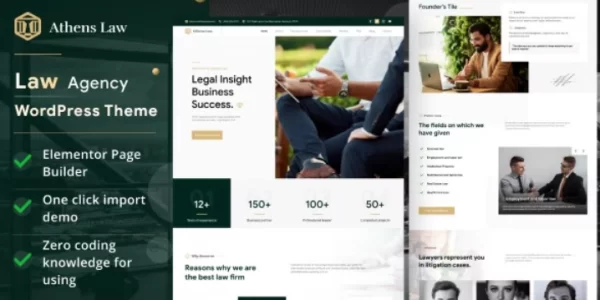 Athens Law Agency WordPress Theme 1.0.2 GPL Theme
