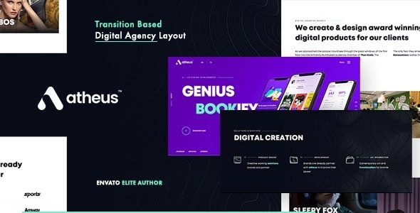 Atheus Modern Creative Agency WordPress Theme 1.1.0 GPL Theme