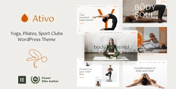 Ativo Pilates Yoga WordPress Theme 6.1 GPL Theme