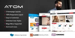 Atom Responsive WooCommerce WordPress Theme 1.5.11 GPL Theme