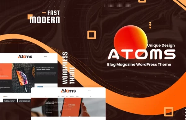 Atoms Blog Magazine WordPress Theme 1.8 GPL Theme