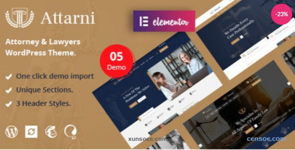 Attarni – Attorney Lawyers WordPress Theme 1.0.8 GPL Theme