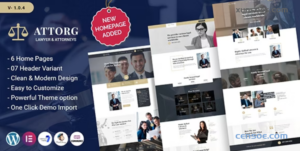 Attorg Attorney WordPress Theme 1.0.3 GPL Theme