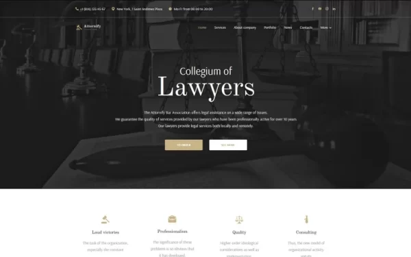 Attornify Private Law Firm and Attorney WordPress Theme 1.0.0 GPL Theme