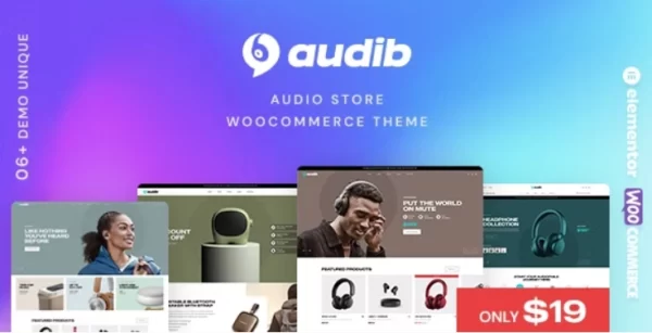 Audib Audio Store WooCommerce Theme 1.1.3 GPL Theme