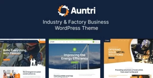 Auntri Industry Factory WordPress Theme 1.0.2 GPL Theme