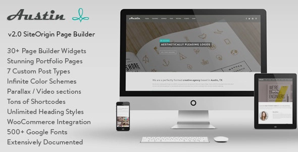 Austin Multi-Purpose Design Agency WP Theme 5.2 GPL Theme