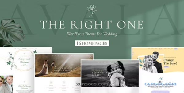 Avala Wedding Event WordPress Theme 1.1.4 GPL Theme