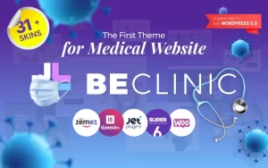 BeClinic Multipurpose Medical Clean WordPress Theme 1.1.3 GPL Theme