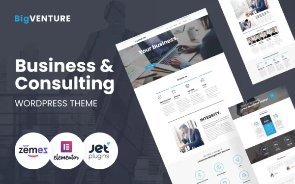 BigVenture Business Consulting WordPress Elementor Theme WordPress Theme 1.0.1 GPL Theme