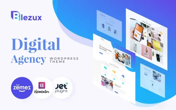 Blezux Digital Multipurpose Modern WordPress Elementor Theme WordPress Theme 1.0.1 GPL Theme