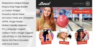Bowl Responsive Bowling Center WordPress Theme 1.6.2 GPL Theme