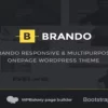Brando Responsive and Multipurpose OnePage WordPress Theme 2.4破解版主题