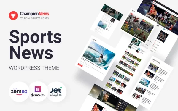 ChampionNews Sports News WordPress Elementor Theme WordPress Theme 1.0.1 GPL Theme