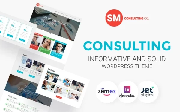 Consulting Co Informative And Solid WordPress Theme 1.0.1 GPL Theme