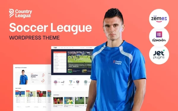 Counter Leagua Soccer League WordPress Theme 1.2.6 GPL Theme