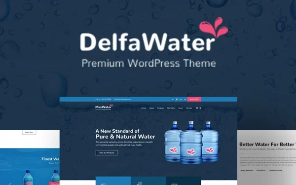 Delfa Water Delivery WordPress Theme 1.4 GPL Theme