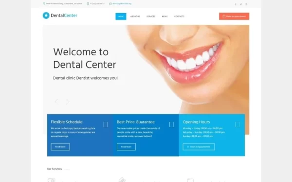 Dentalcenter Dental Clinic Responsive WordPress Theme 1.0.0 GPL Theme