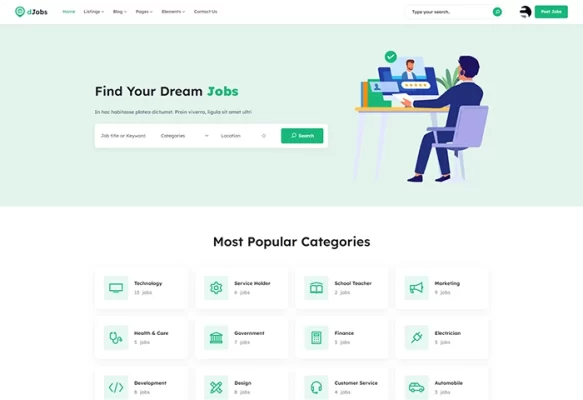 Directorist dJobs The Best Job Directory WordPress Theme 1.0 GPL Theme