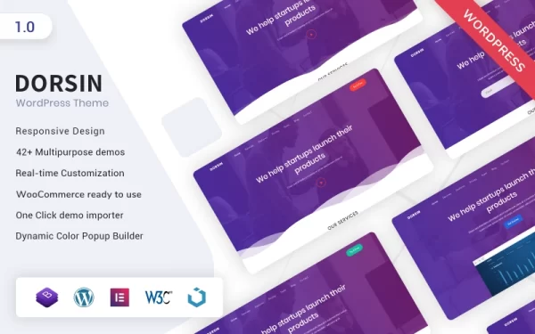 Dorsin WordPress Landing Page Theme WordPress Theme 1.1.0 GPL Theme