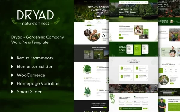 Dryad Gardening Company WordPress Theme 1.0.0 GPL Theme