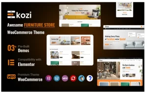 Ekozi Furniture Elementor WooCommerce Theme 1.1 GPL Theme