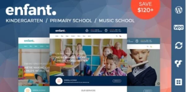 Enfant School and Kindergarten WordPress Theme 1.3.4 GPL Theme