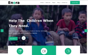 Enora Charity and Nonprofit WordPress Theme 1.0.0 GPL Theme