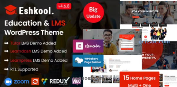 Eshkool Education WordPress Theme 4.6.7 GPL Theme