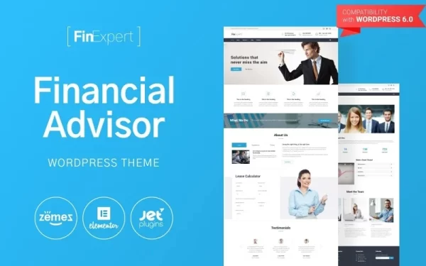 FinExpert Financial Advisory Company Responsive WordPress Theme 1.0.1 GPL Theme