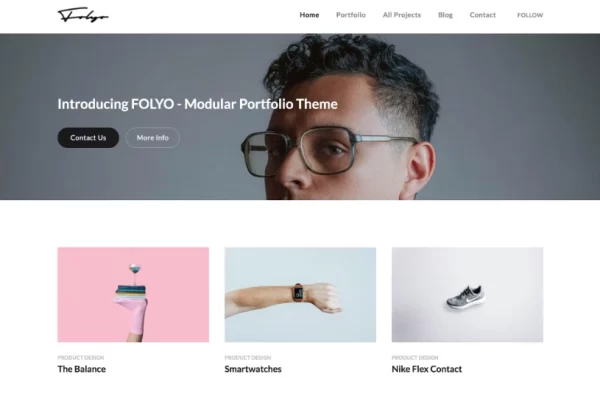 Folyo Modular Portfolio Theme 1.0 GPL Theme