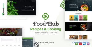 Foodhub Recipes WordPress Theme 1.7 GPL Theme
