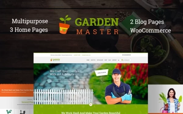 Garden Master WordPress Theme 2.0 GPL Theme