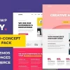 Genemy Creative Multi Concept Landing Pages Pack With Page Builder 1.6.6破解版主题