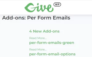 GiveWP Per Form Emails 1.1 GPL Plugins