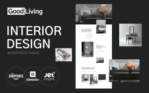 GoodLiving Interior Design WordPress Theme 1.0.1 GPL Theme