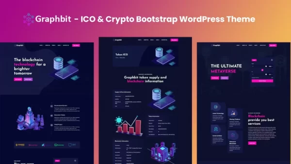 Graphbit ICO Crypto Bootstrap WordPress Theme 1.0 GPL Theme