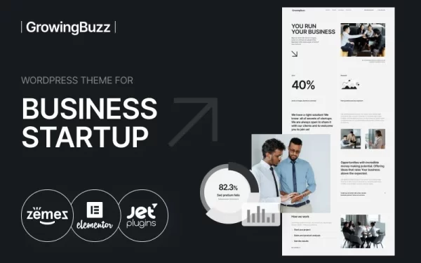 GrowingBuzz Startup Business Company WordPress Theme 1.0.1 GPL Theme