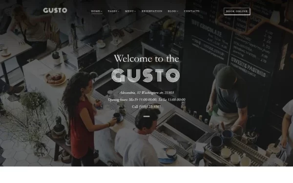 Gusto Cafe Restaurant WordPress Theme 1.0.0 GPL Theme