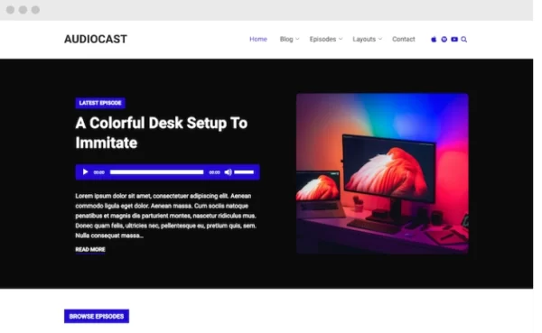 HappyThemes AudioCast 1.0.0 GPL Theme