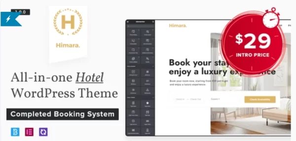 Himara Hotel Booking Theme 1.0.1 GPL Theme