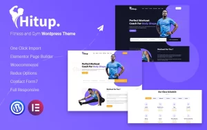 Hitup Fitness and Gym WordPress Theme 1.0.0 GPL Theme